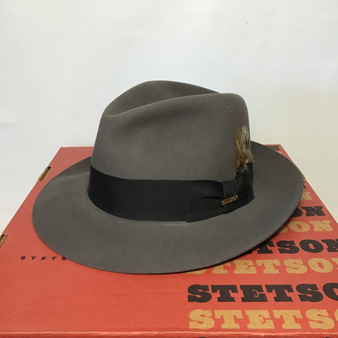 New in Box! Temple by Stetson Grey Wool Felt Fedora