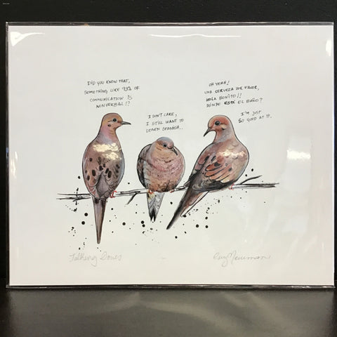 Cruz Illustrations "Talking Doves" 8x10 Signed Art Print