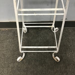 Vintage White Metal 3-Tier Plant Stand