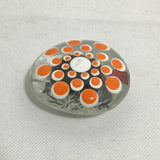 Susan Sitaraman Single Hand Painted Monochrome Flower On Clear Glass Magnet