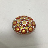 Susan Sitaraman Single Hand Painted Mandala On Glass Magnet