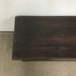 Vintage Dark-Stained Solid Pine Chest / Bench