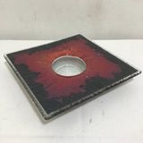 2005 Charlton Glassworks Red & Black Copper-Infused Ikebana Vase