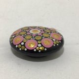 Susan Sitaraman Single Hand Painted Mandala On Glass Magnet
