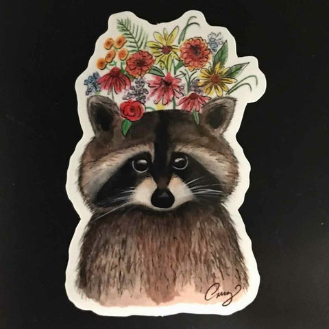 Cruz Illustrations "The Soulful Raccoon" Sticker