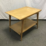 Vintage MCM Imperial Solid & Veneer Mahogany 2-Tier End Table