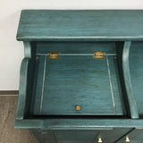 Vintage Ethan Allen Blue Painted Dry Sink