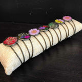 Rustic Petal Shop Pressed Flower Metal Bracelet