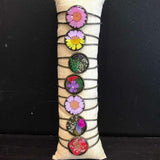 Rustic Petal Shop Pressed Flower Metal Bracelet
