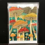 Rachel Feirman "Magic Mushroom Guild" 5x7 Digital Art Print
