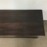 Vintage Dark-Stained Solid Pine Chest / Bench