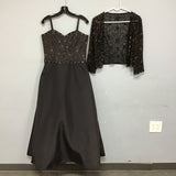 1990's Y2K Macis Black Beaded Cocktail Dress & Jacket