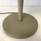 Vintage Mid-Century Modern Beige & White UFO Table Lamp