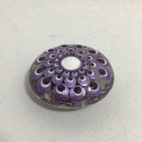 Susan Sitaraman Single Hand Painted Monochrome Flower On Clear Glass Magnet