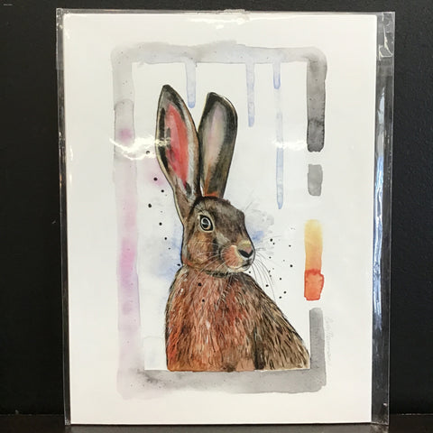 Cruz Illustrations "Hare" 9x12 Signed Art Print