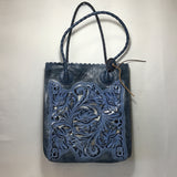 New with Tags! Patricia Nash Designs Blue Leather "Cavo" Tote Bag