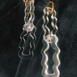Marlena Makes Not So Plain Chain Earrings, Clear
