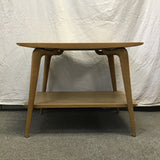 Vintage MCM Imperial Solid & Veneer Mahogany 2-Tier End Table