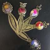 Rustic Petal Shop Pressed Flower Metal Clip-On Bookmark