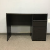 Modern Black Laminate 2-Drawer Desk