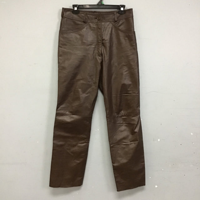 Vintage Brown Leather Pants - Main Image