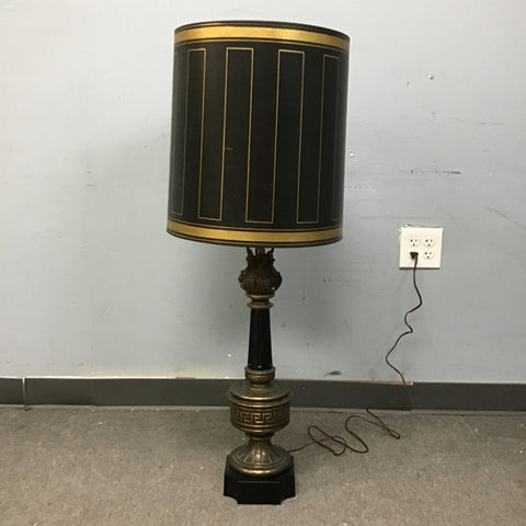 Vintage Stiffel Solid Brass Table Lamp & Regency Shade