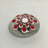 Susan Sitaraman Single Hand Painted Monochrome Flower On Clear Glass Magnet
