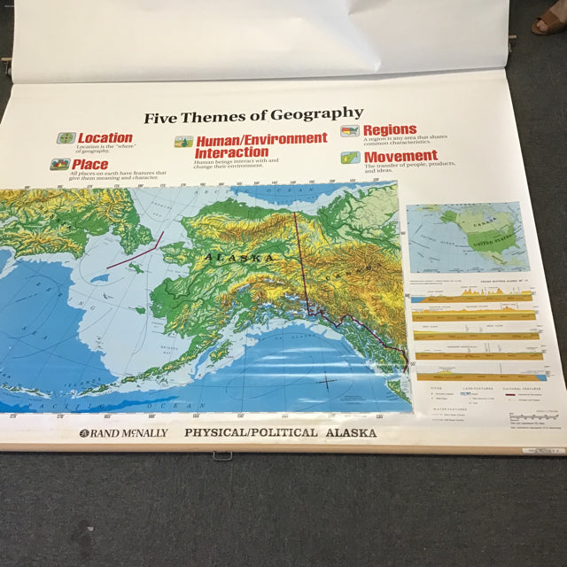 Vintage Rand McNally 3-Map Hanging Pull-Down Reference – Mimi's