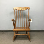 Vintage Oak & Maple Spindleback Rocking Chair