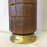 Vintage Mid-Century Modern Brown Resin Table Lamp