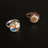Rustic Petal Shop Pressed Flower Metal Ring