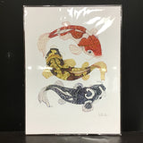 Marika Chew "Koi Fish" 9x12 Signed Art Print