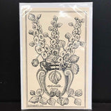 Andrea Strongwater Black & White 1983 "Molucella Laevis" 5.5x8.5 Notecard