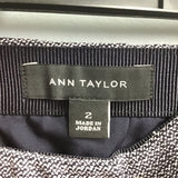 Ann Taylor Blue & White Pencil Skirt