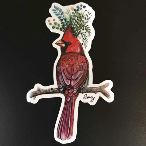 Cruz Illustrations "Northern Cardinal Male" Sticker
