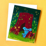 Rachel Feirman "Mystical Tree Trunk" Greeting Card