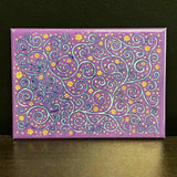 Andrea Strongwater "Swirls on Pale Blue on Purple" Magnet