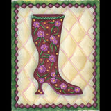 Andrea Strongwater "Boots Red with Flowers" 5x7 Note/Greeting Card