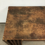 Vintage Misison Dark-Stained Oak Library Kneehole Desk