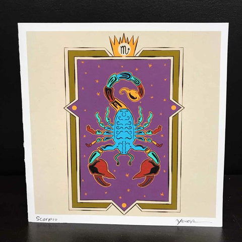Yen Ospina "Scorpio Zodiac Light" Greeting Card