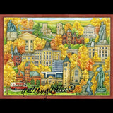 Andrea Strongwater "Cornell University in Autumn" Tea Towel