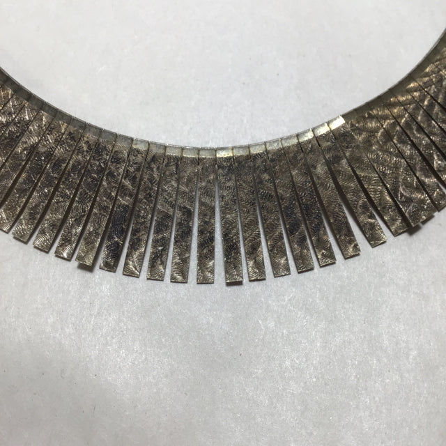 Signed Vintage 1980's Sterling Vior Italy Gold Over Silver Choker 