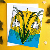 Rachel Feirman "Snowdrops" Greeting Card