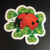 Rachel Feirman Ladybug & Clover Sticker