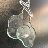 Marlena Makes Cherry Earrings, Clear Blue