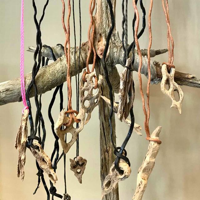 Double Star Dried Cactus Wood Pendant Necklace – Mimi's Attic Ithaca