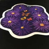 Andrea Strongwater Purple Flowers with Butterflies Large Sticker
