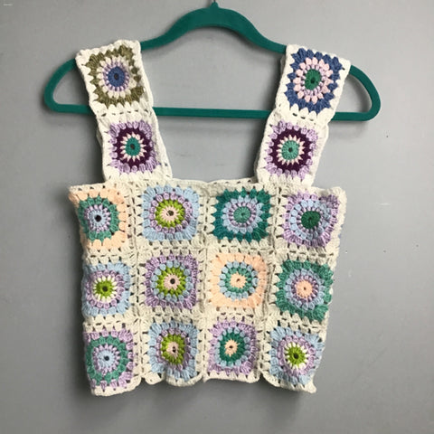 Mama Hatsy Crochet Cropped Tank Top
