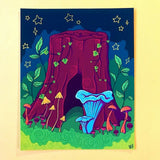 Rachel Feirman "Mystical Tree Stump" 5x7 Digital Art Print