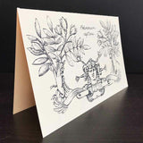 Andrea Strongwater Black & White 1983 "Polemonium Reptans" 8.5x5.5 Notecard